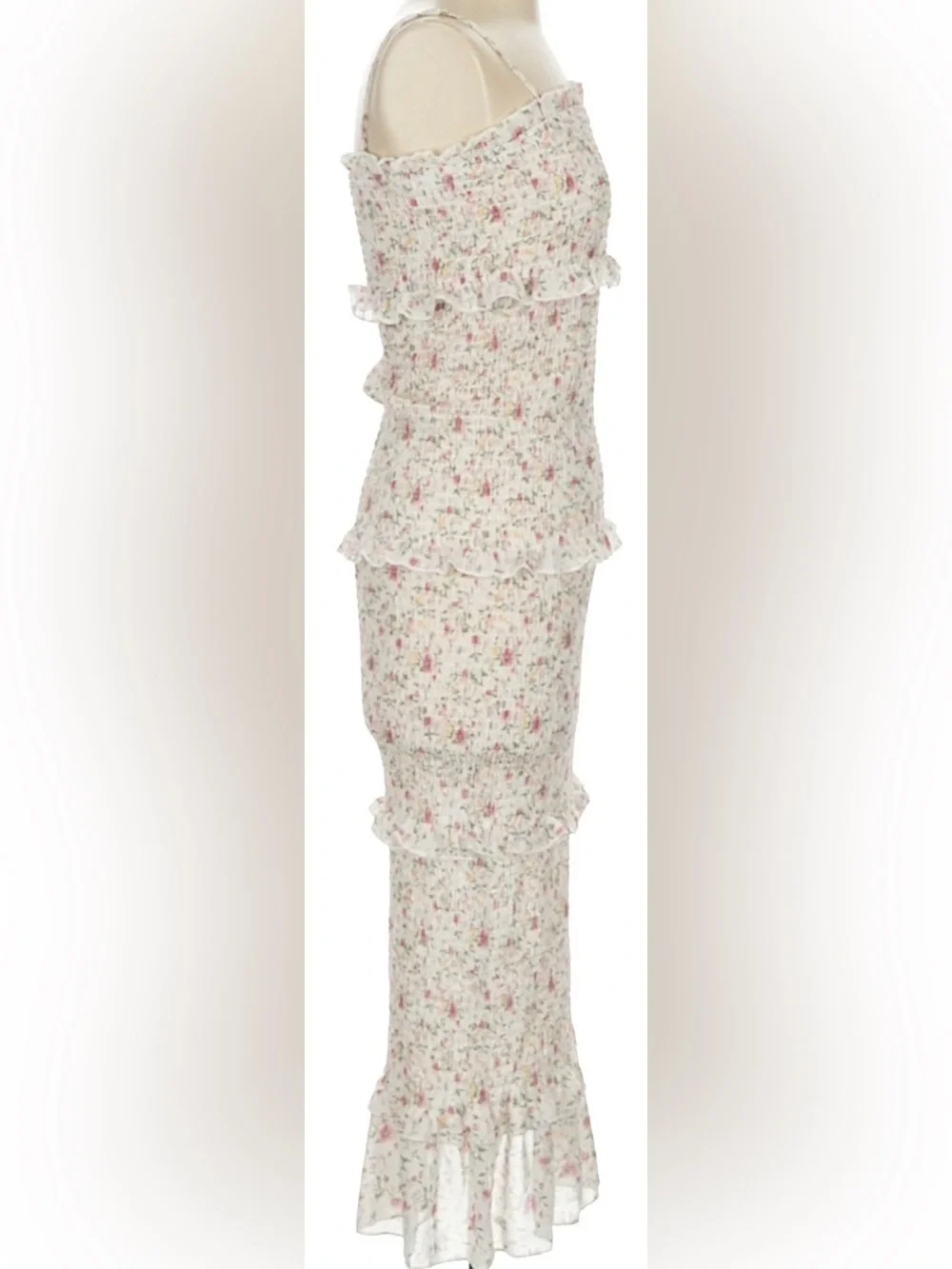 Mable Floral Ruffle Maxi Dress Small - Picture 3 of 4